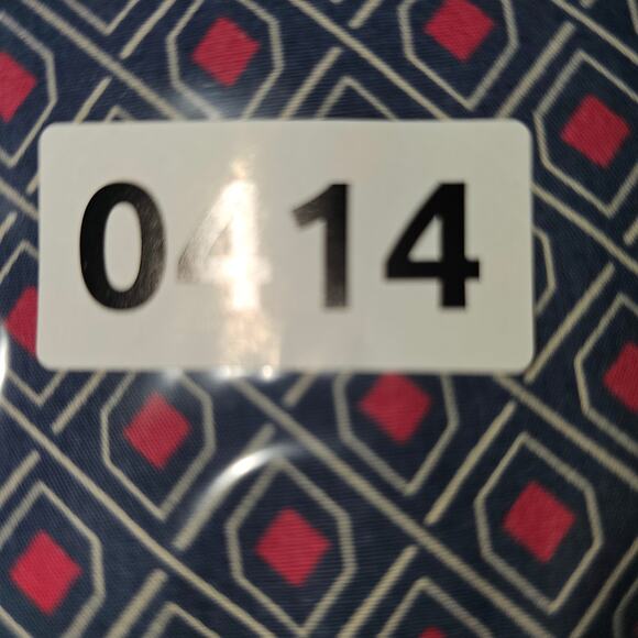 Bugatchi Mini Print Collared Button Up Blue Red Contrast Cuffs 100% Cotton - Picture 16 of 16